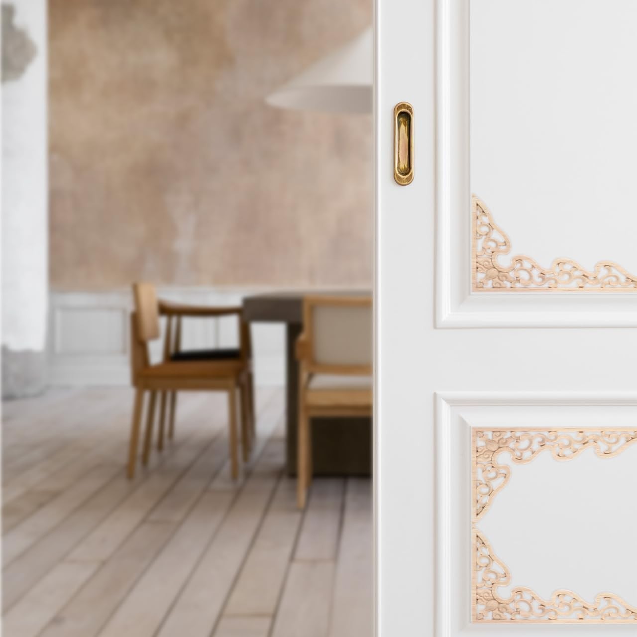 2pcs Wood Carving Decals Wood Appliques Floral Decor Decor Onlay Furniture Ch…