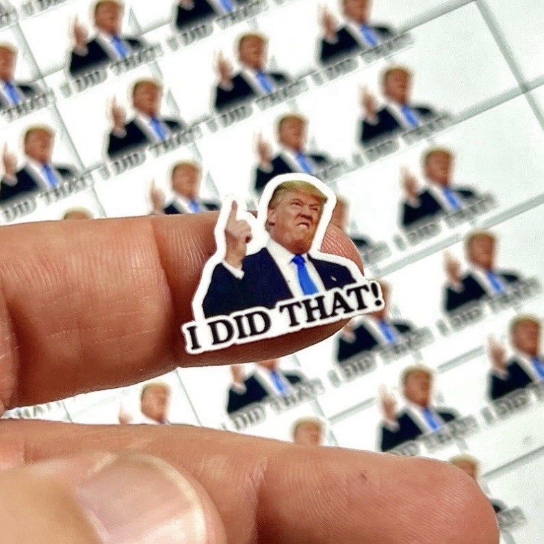 50 Trump Stickers I DID THAT Gas Pump Waterproof Vinyl Laminated NEW 1×1"