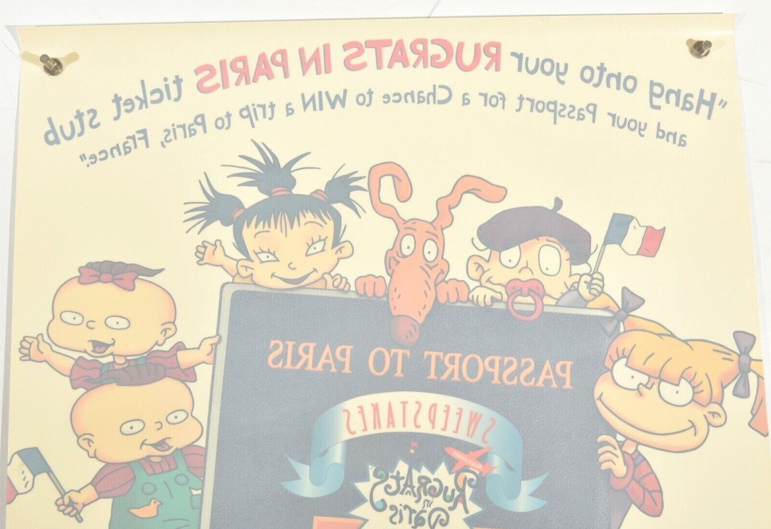 Vtg 2000 Rugrats In Paris Window Decal-Window Sticker-Children’s Room Decor