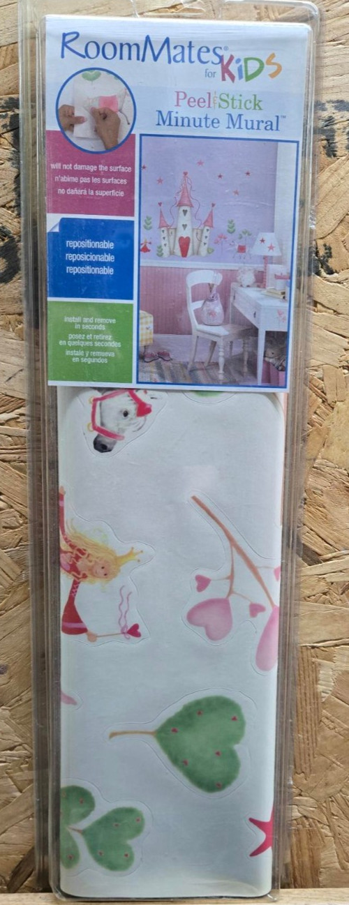 Peel & Stick Fairytale Castle Princess Decal Mural YH1328M Horse Heart RoomMates