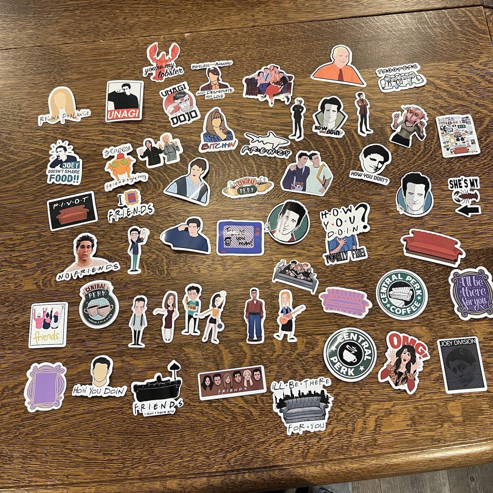 45+Pcs Friends Sticker for Adults Teens Girls Scrapbooking Water Bottles