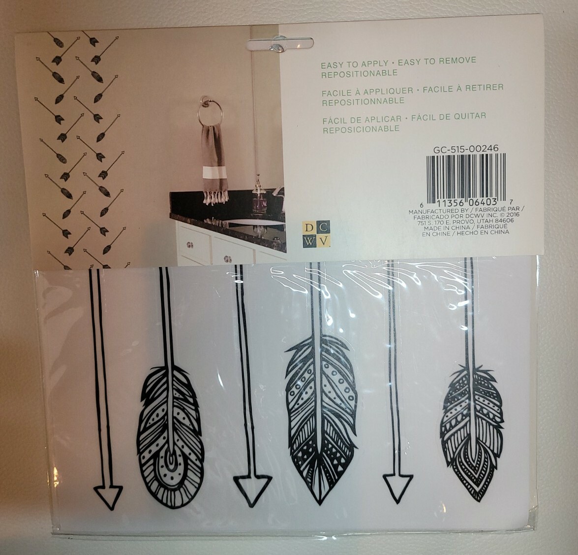 Brand New DCWV Create Decor Arrows 8" X 8" Wall Decals
