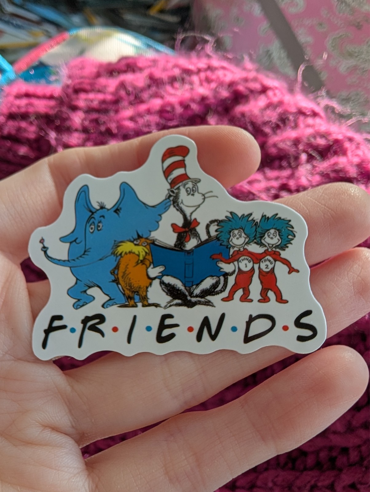 Dr. Seuss Sticker, Cat in hat, Lorax, Horton, Thing 1, Thing 2