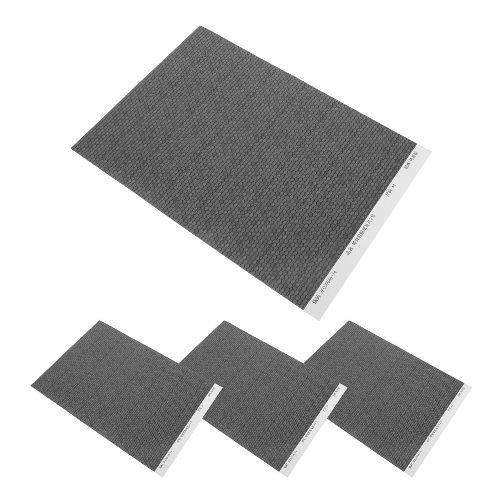 4 Sheets Dollhouse Miniature Roofing Decal – Peel And Stick Roof Tile Sheets