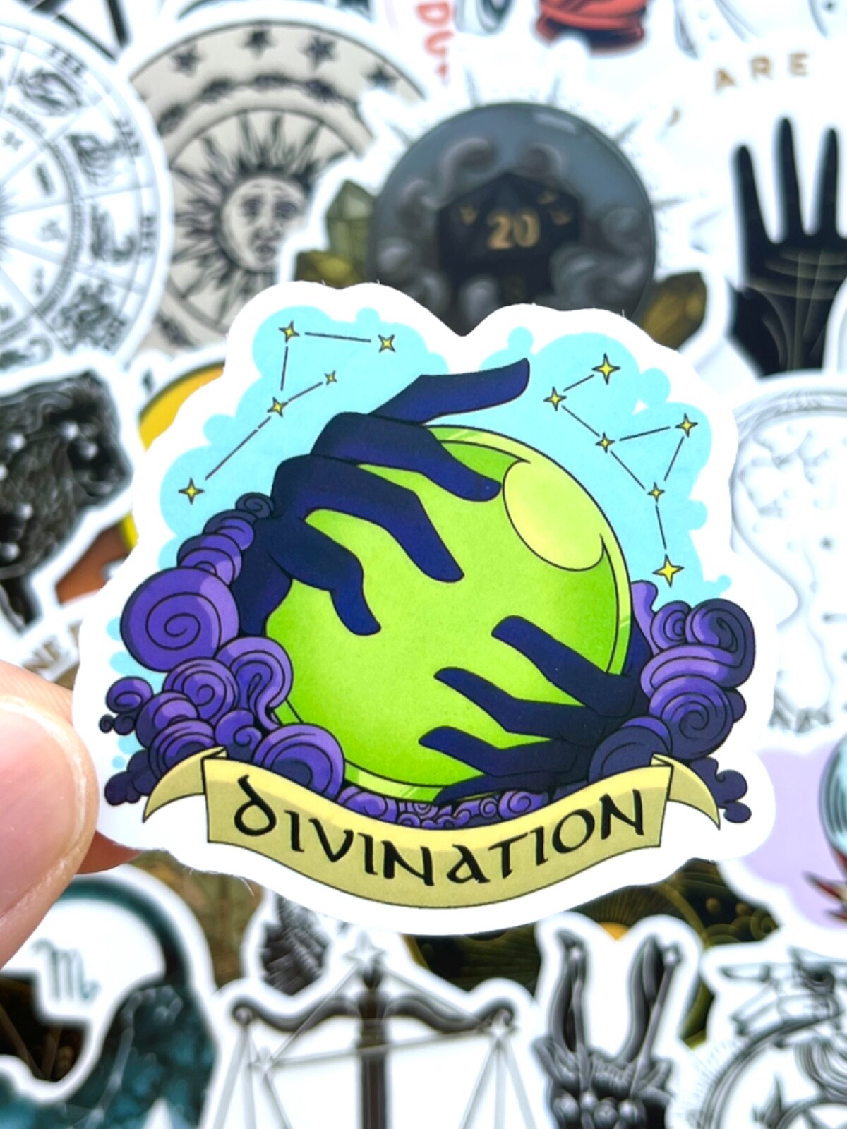5-50 pcs Gothic Zodiac Stickers, Retro Astrology Tarot Horoscope Laptop Decals