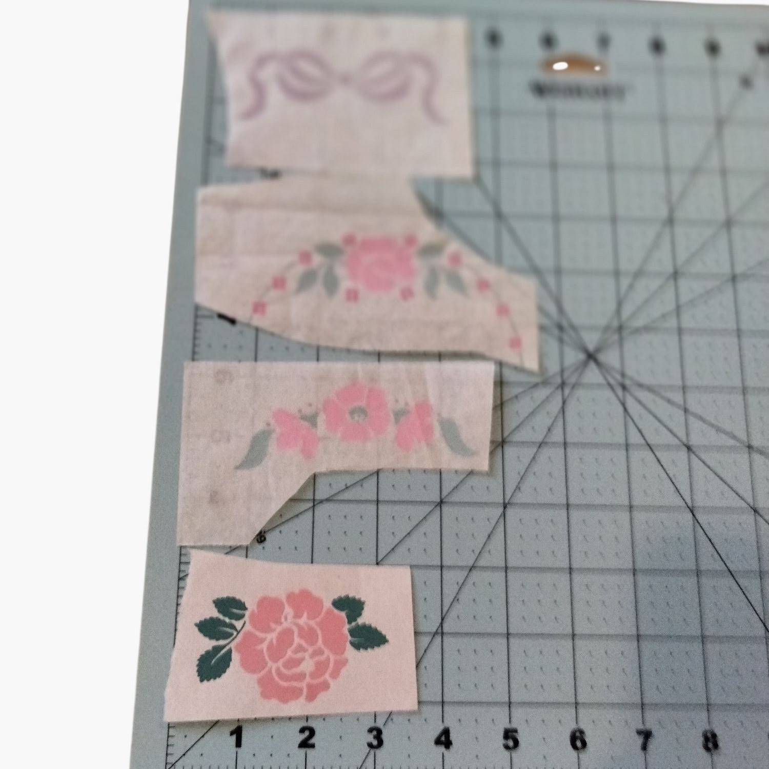 Floral Iron On Decal Pink Flower Peony Lavender Bow Lot 4