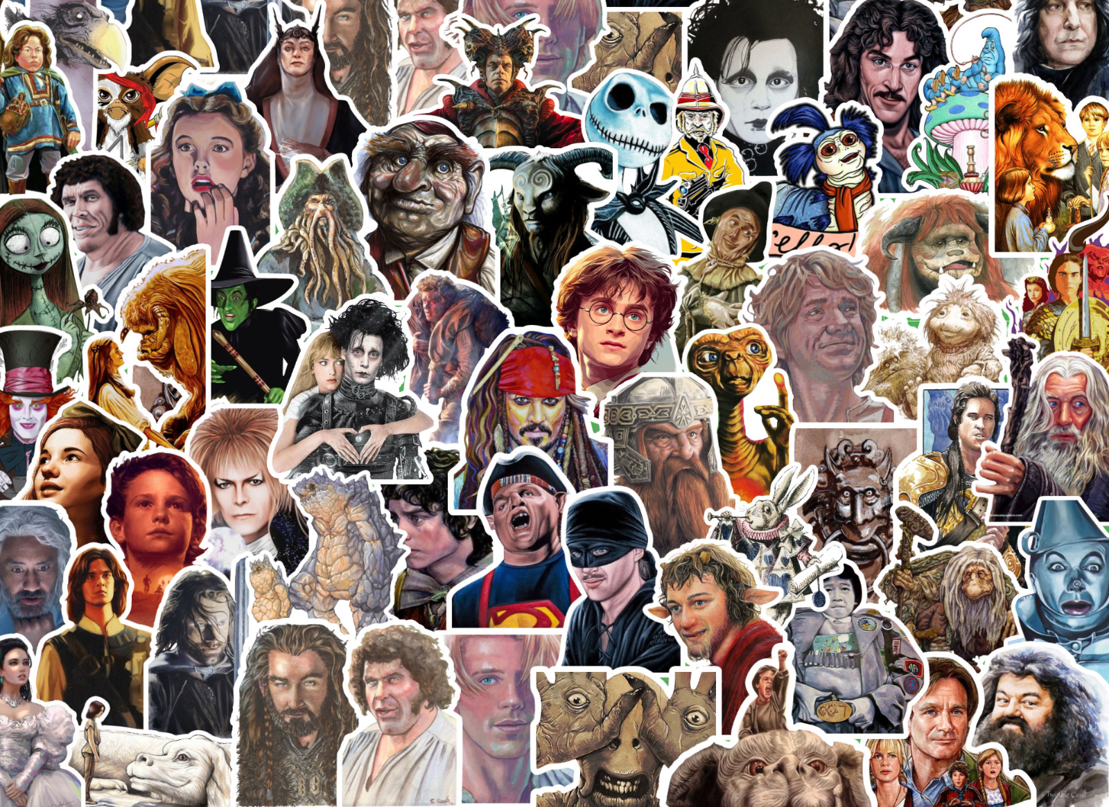 25/50 Fantasy Movie Sticker Pack – Waterproof Vinyl – Labyrinth Princess Bride