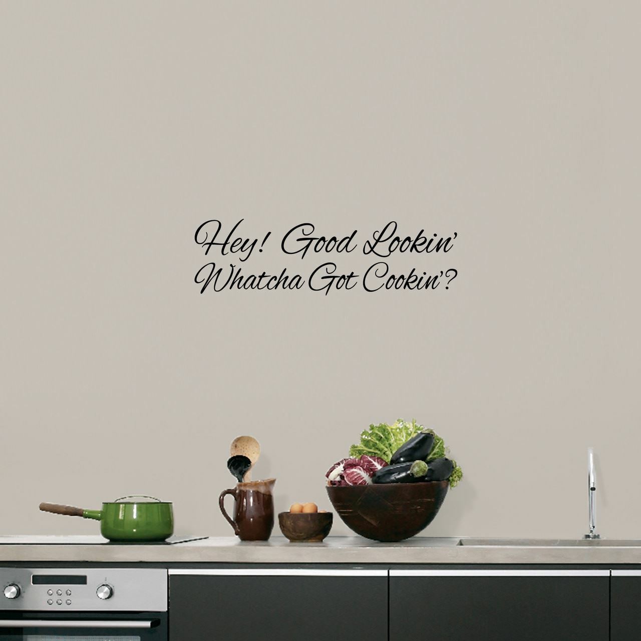 Whatcha Got Cookin'? Wall Decal – Kitchen, Dining, Cooking, Food, Wall Sticker