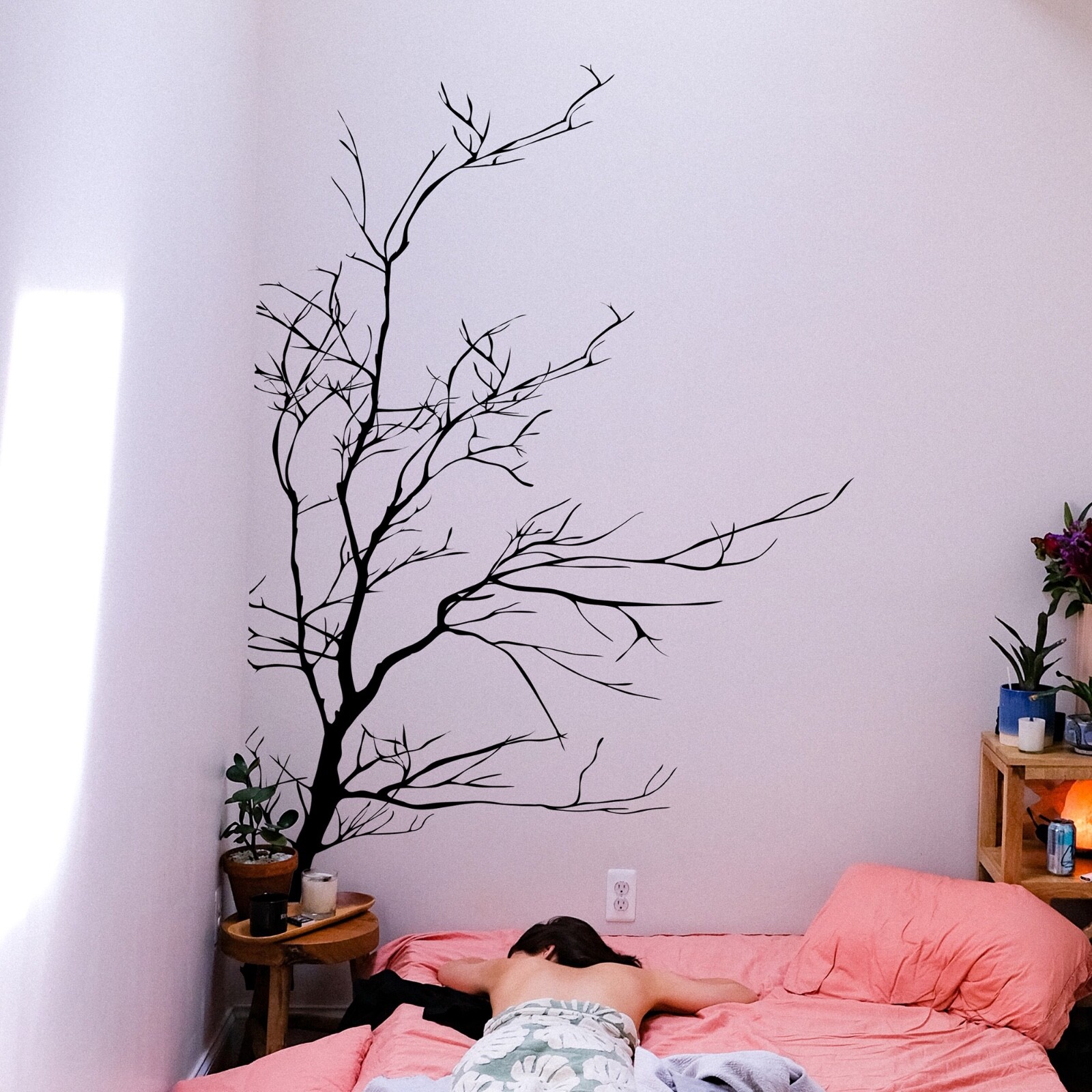 Large Bare Tree Vinyl Wall Decal Sticker. Bedroom, Bathroom Wall Art. #AC223
