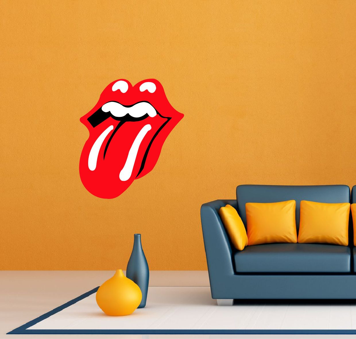 Rolling Stones Band Rock Tongue Music Room Wall Decor Sticker Decal 20"X25"