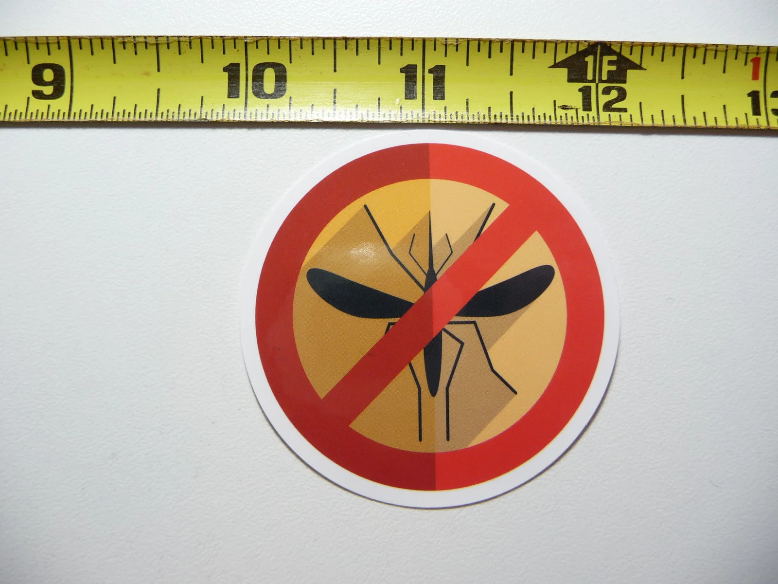 NO MOSQUITOES BUG SMALL STICKER DECAL BUSINESS COMPANY POLICY BUILDING DOOR