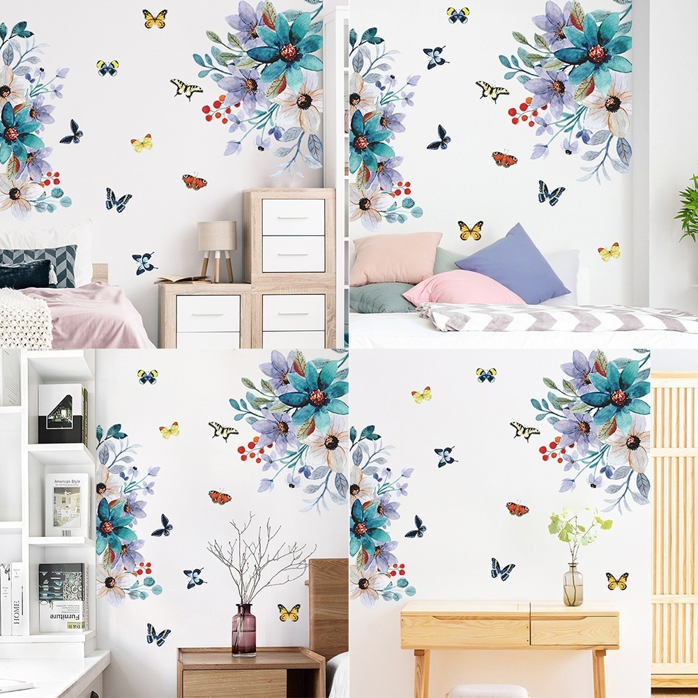 Wall Sticker Ornament Removable DIY Decals Decor Exquisite Flower Home