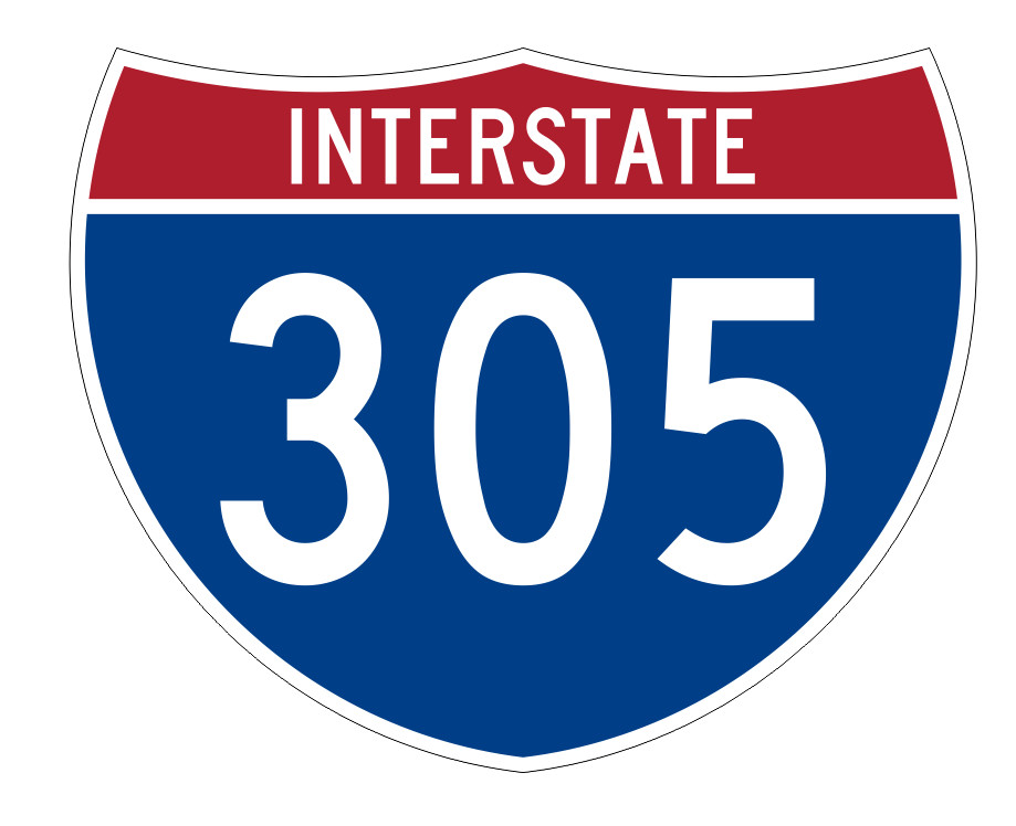 Interstate 305 Sticker Decal R977 Highway Sign Road Sign