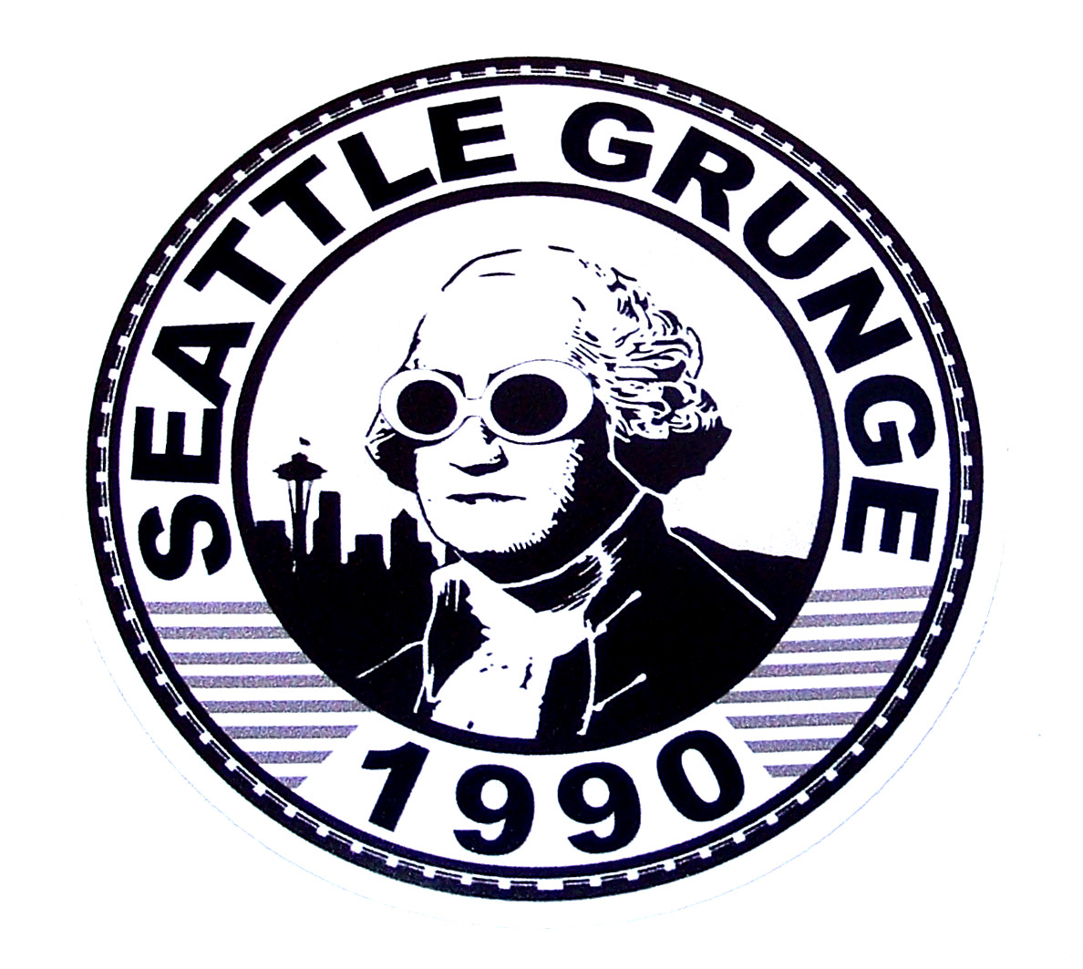 Seattle Grunge – LARGE 1990 Music Die Cut Sticker Decal Official Grunge Band