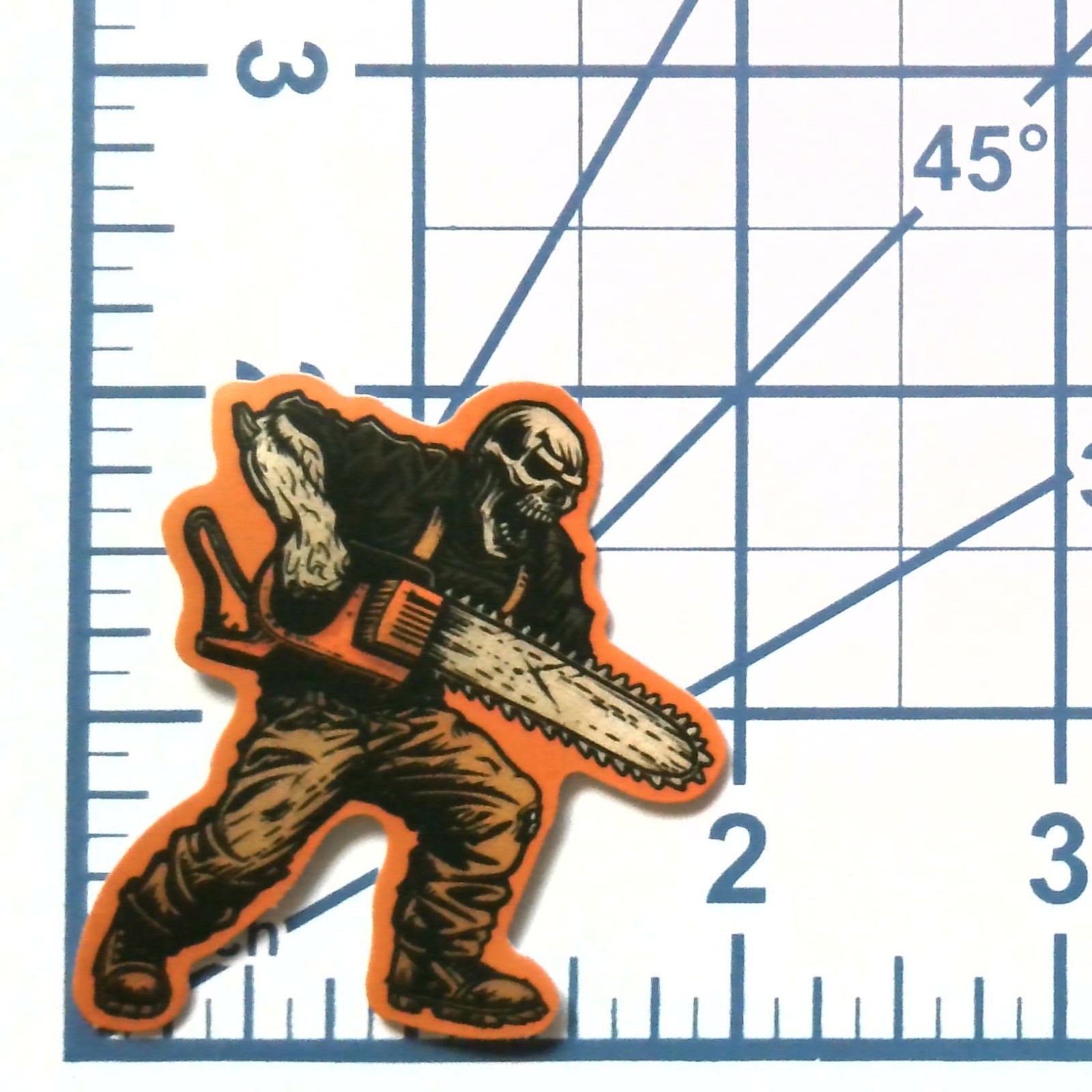 Chainsaw Skeleton Ghoul Halloween Vinyl Sticker Die Cut Horror Decal Scrapbook