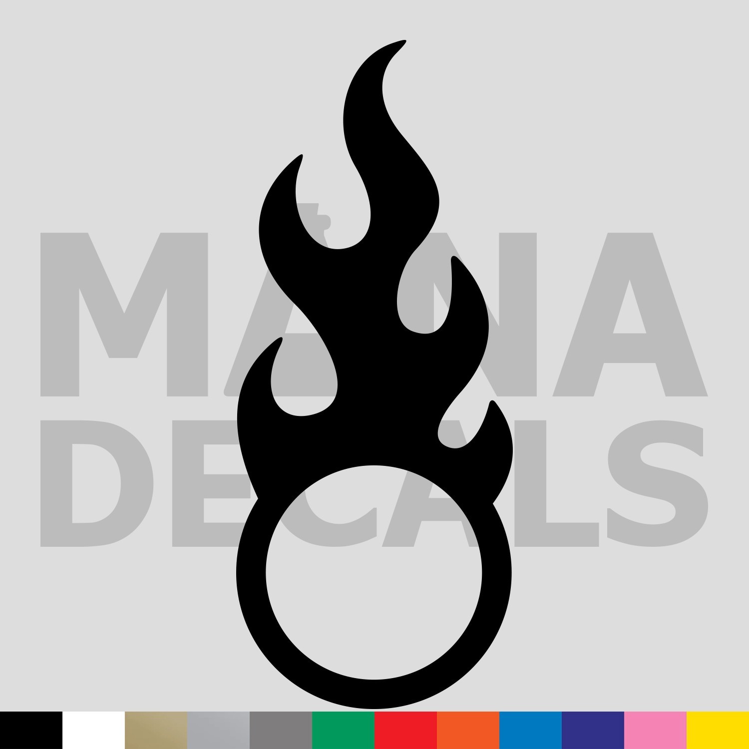 Fireball Vinyl Die Cut Decal Sticker – Fire Flame Ball Hot Burn