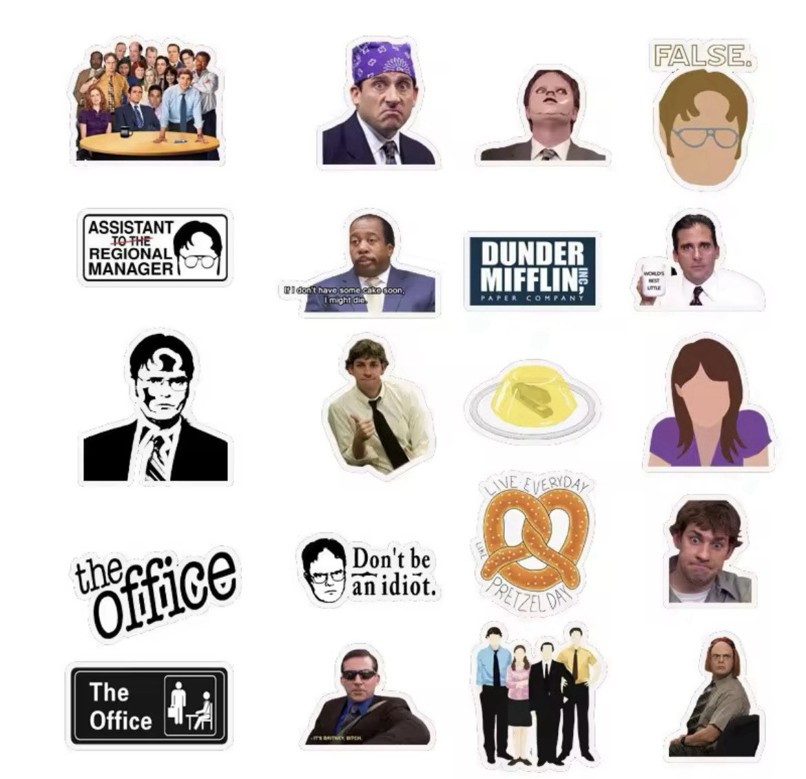 The Office Style Stickers 50pk The Office Mixed Sarcasm Fun Random Meme Stickers