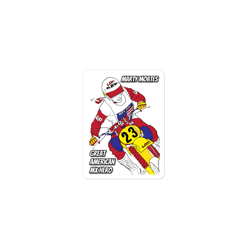 Marty Moates – Great American Motocross MX Hero – NEW Moto Sticker