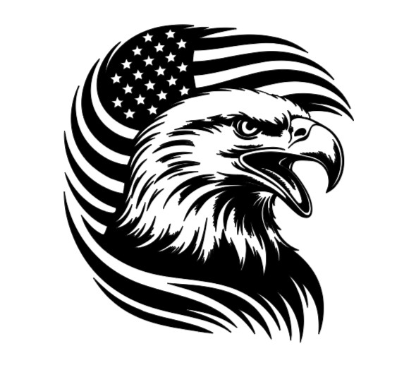 American Flag Eagle Vinyl Decal Sticker Car Truck Window Bumper Patriotic USA