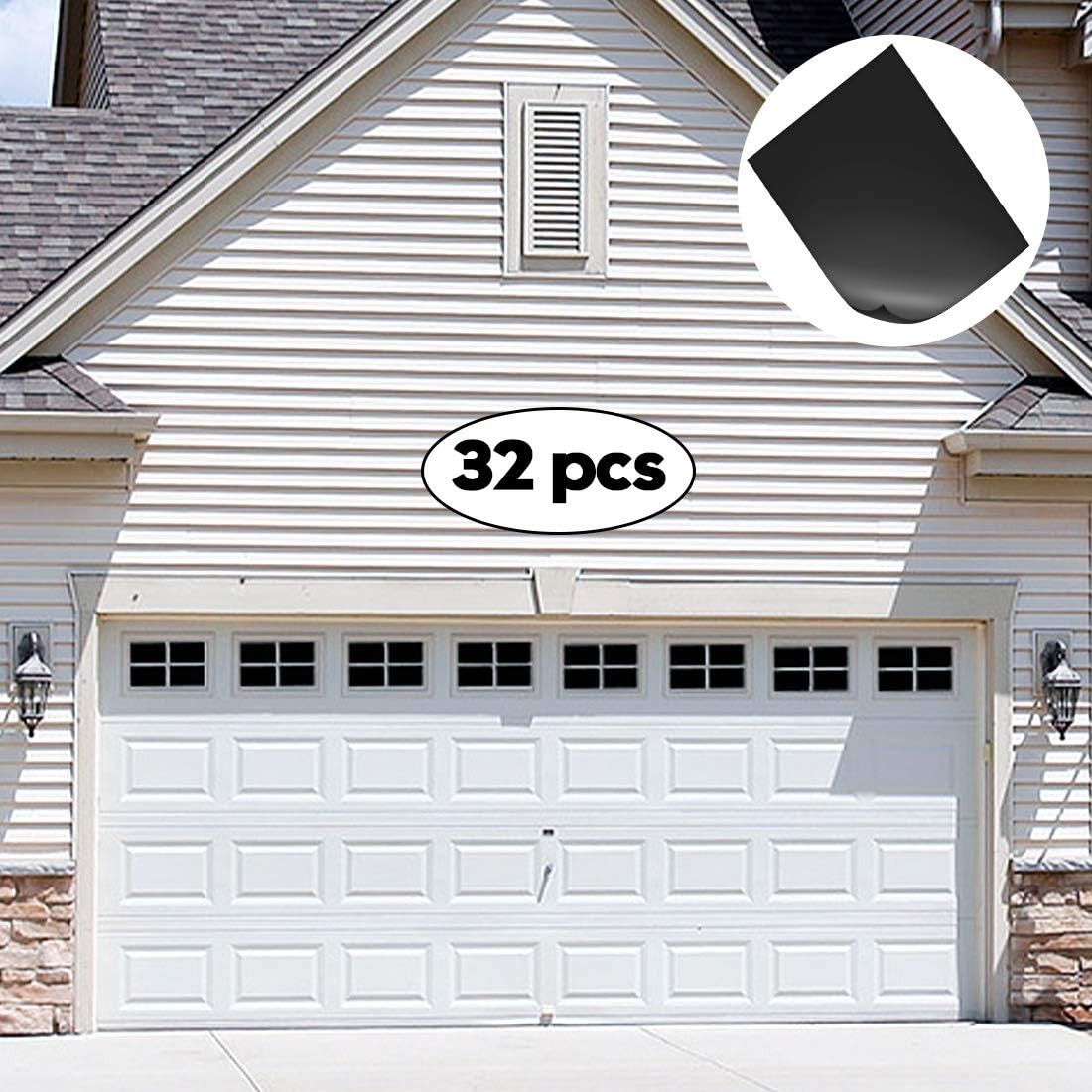 Magnetic Garage Door Windows 32PCS Faux Decorative PVC Window Decals for 2 Car