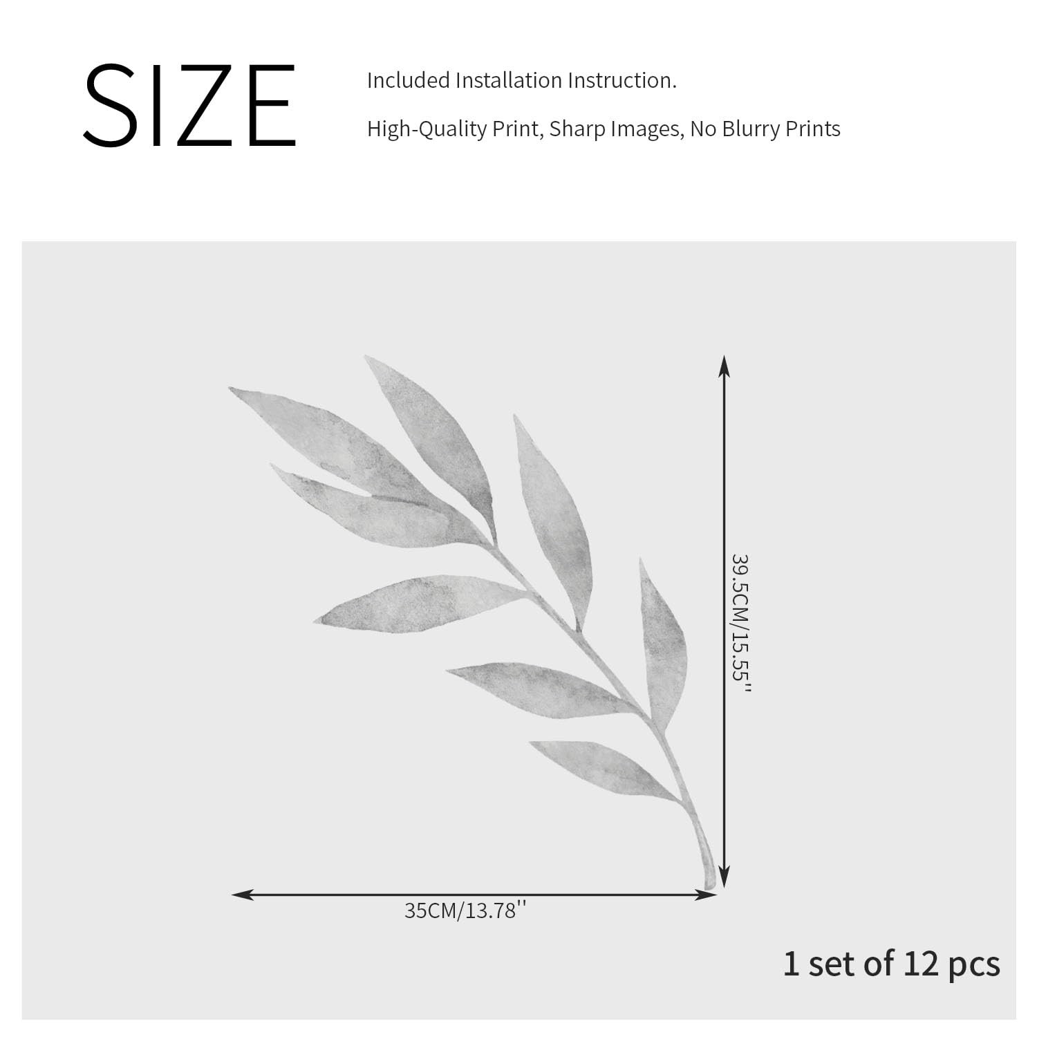 Flortlias Boho Wall Decals Peel and Stick Large Wall Sticker Leaves Vinly Tra…