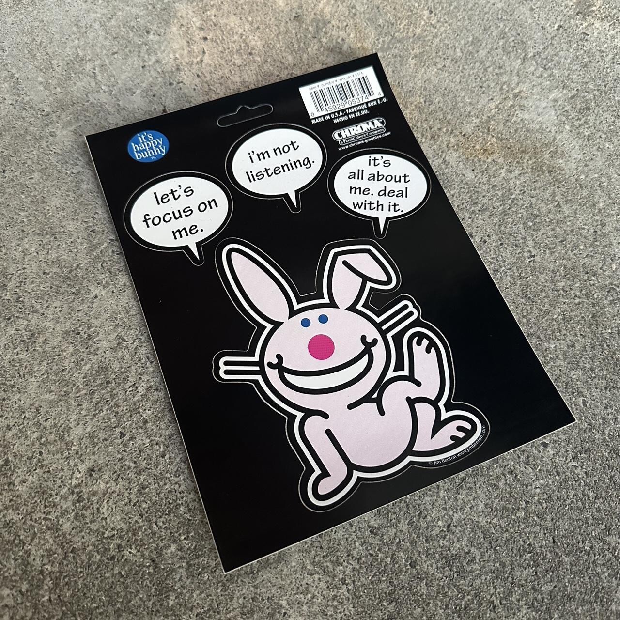 Vintage Y2K It’s Happy Bunny Car Decal Stickers