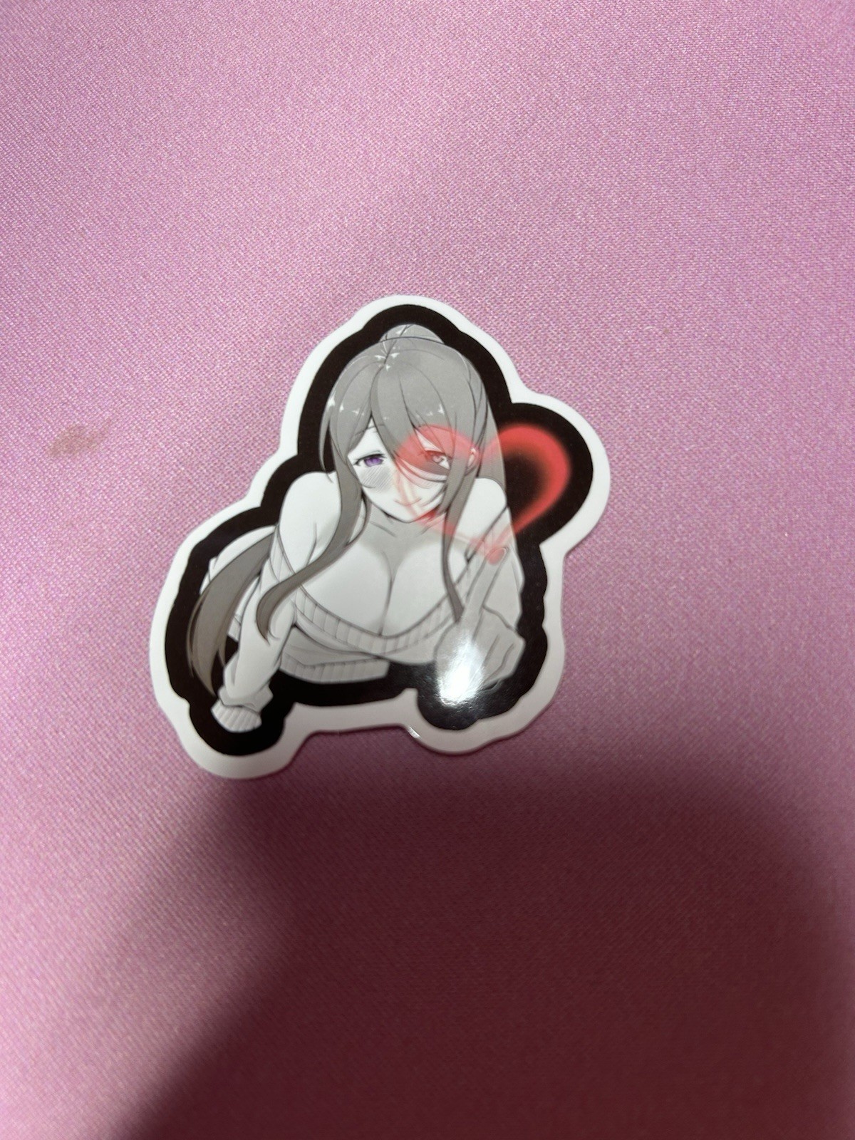 black and white waifu lewd fantasy girls stickers #12