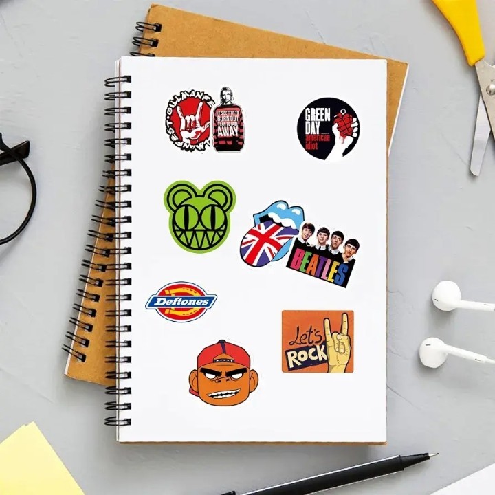 300pcs Rock Band Logo Stickers Decal Lot Punk Vinyl Music Heavy Metal Laptop USA