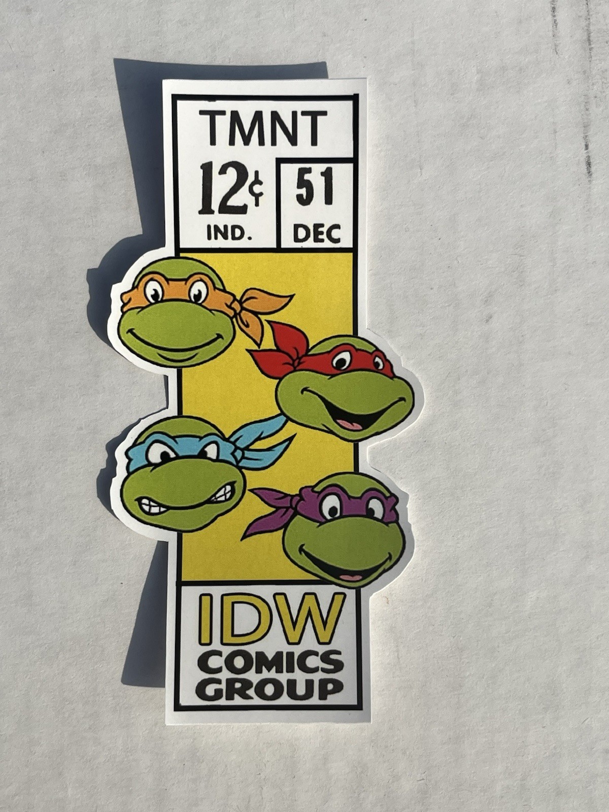 Teenage Mutant Ninja Turtles 5” Vinyl Sticker! Marvel Corner Box Style!