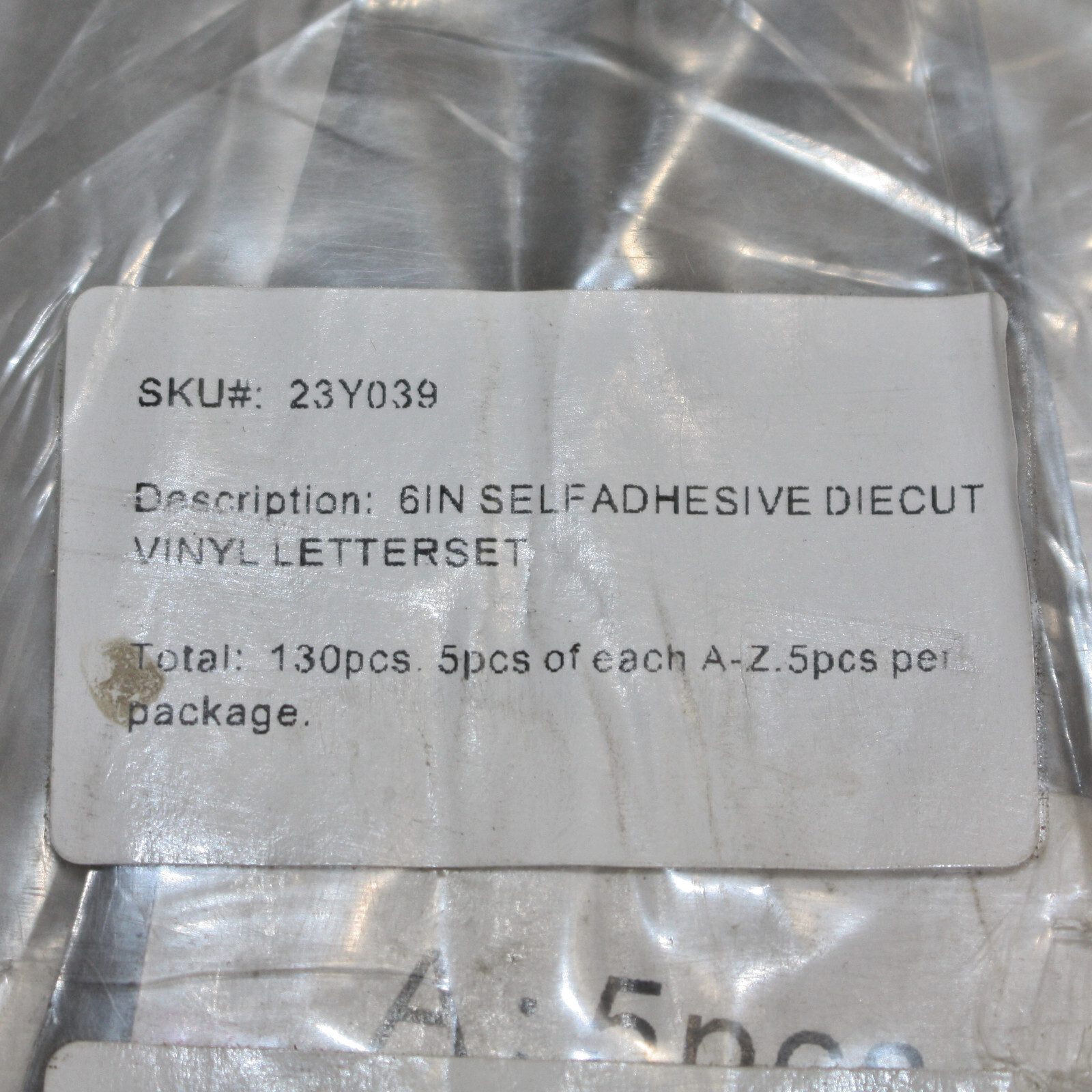DAMAGED (2) 3M Scotchcal 6" Letter Label Kits 23Y039, Vinyl Marking Stickers