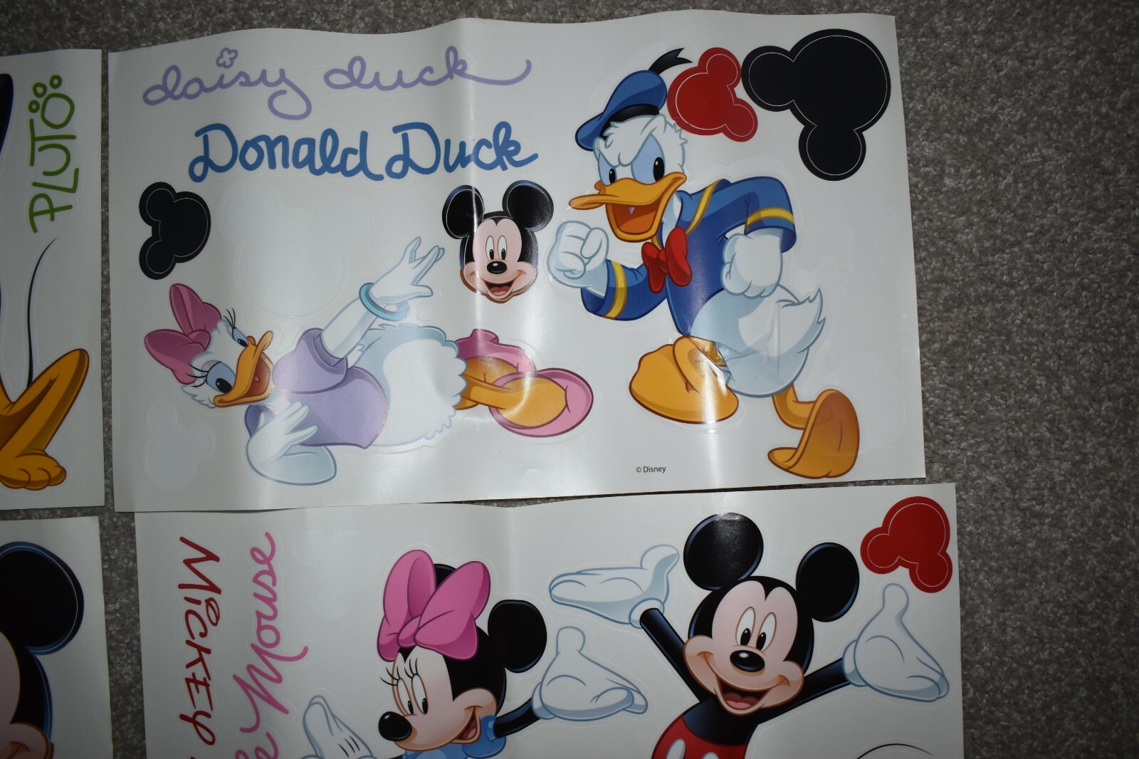 Disney Mickey Minnie Mouse Friends Donald Goofy Peel & Stick Wall Art Decals