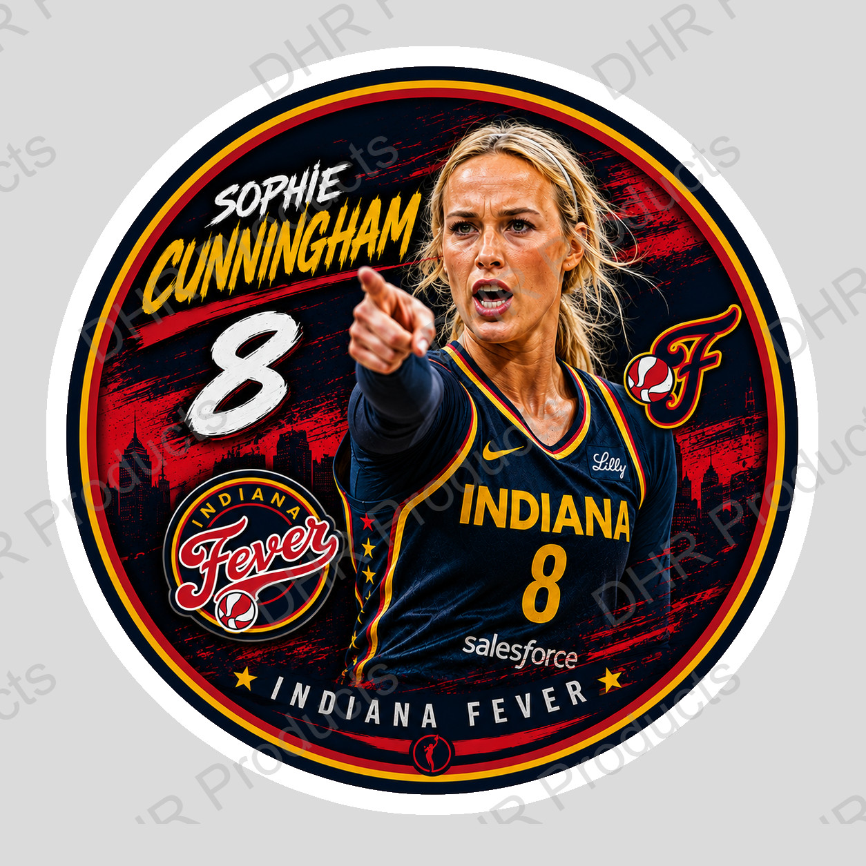 Indiana Fever Sophie Cunningham Weather Resistant Vinyl Sticker/Decal 01