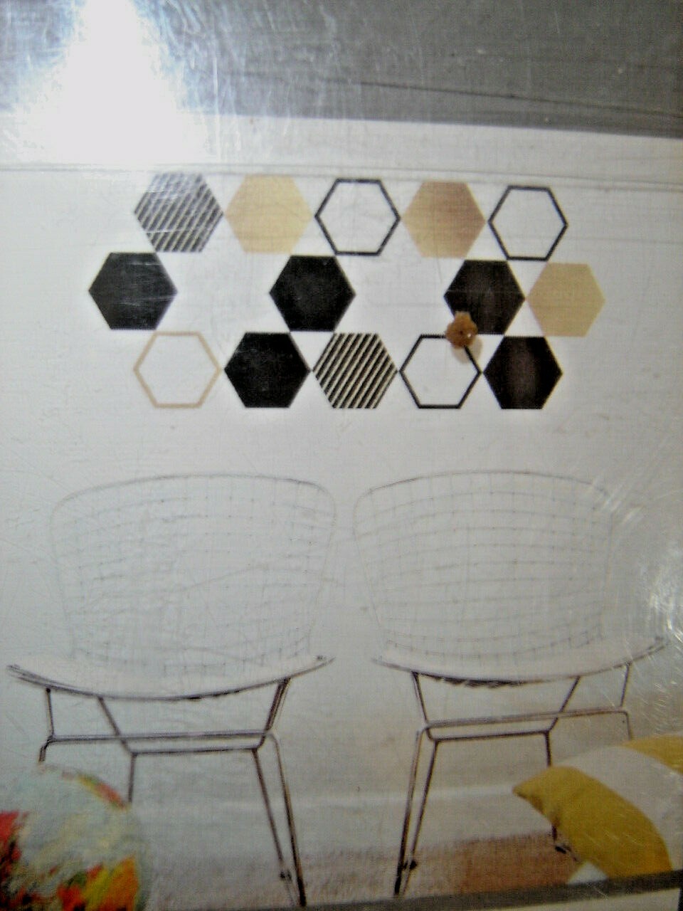 SELF ADHESIVE WALL DECALS Geometric Black and Gold Removable Wall Stickers