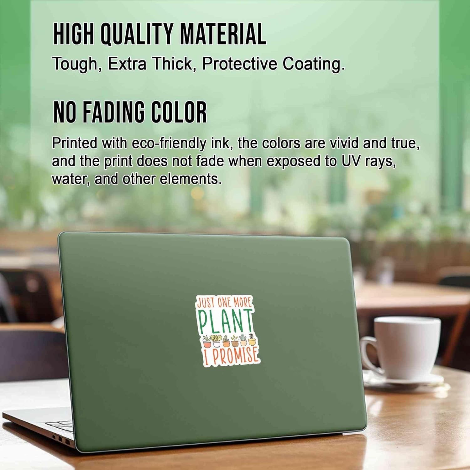 Plant Sticker ust One More Plant I Promise Plant Pot Botanical Gardener Gift 3"