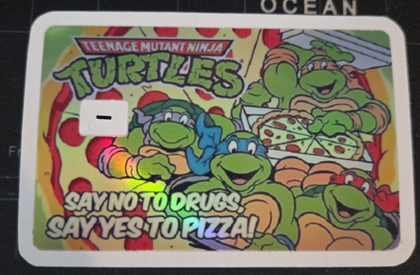 TMNT Say No to Drugs Yes Pizza Credit Debit Card Skins ATM Sticker Ninja Turtles