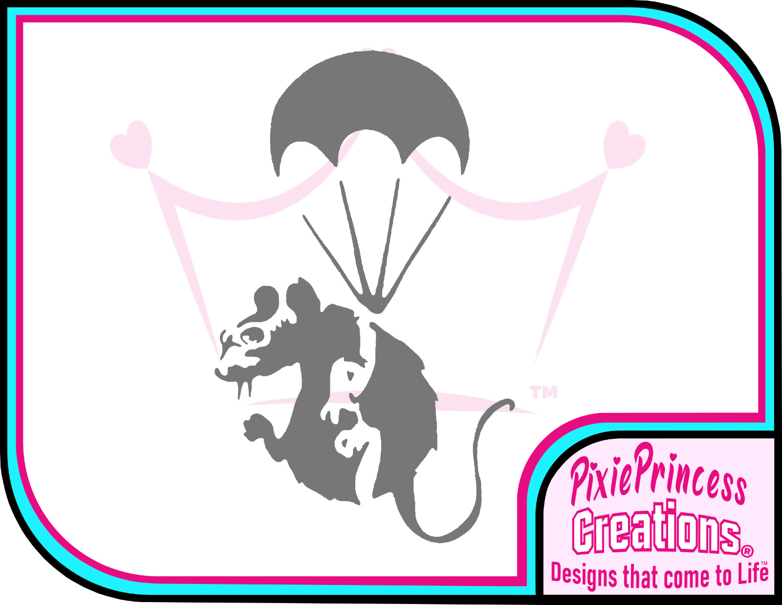 Banksy I Paratrooper Rat Vinyl Sticker Wall Art Poster Car Van Home Decor Decal