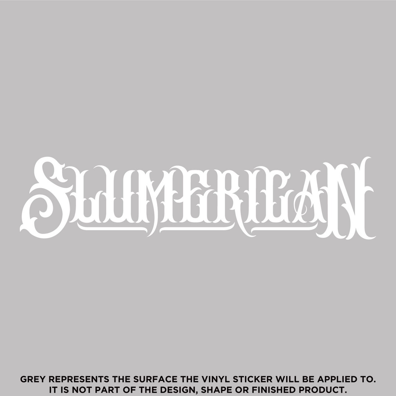 Slumerican Text, Die Cut High Quality Vinyl Sticker Decal