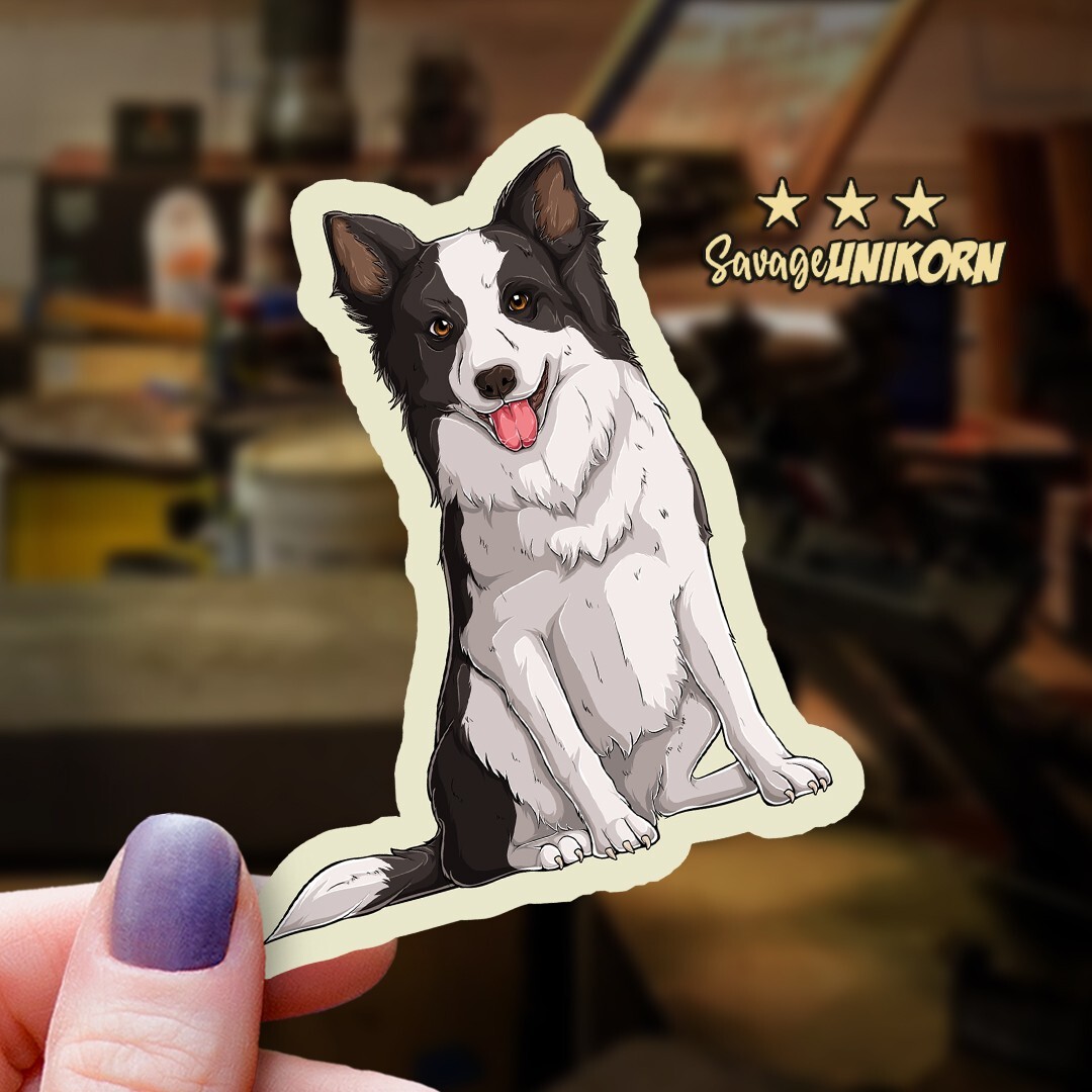 Border Collie Vinyl Sticker! 100% Waterproof Dog Decal Ships for Free!