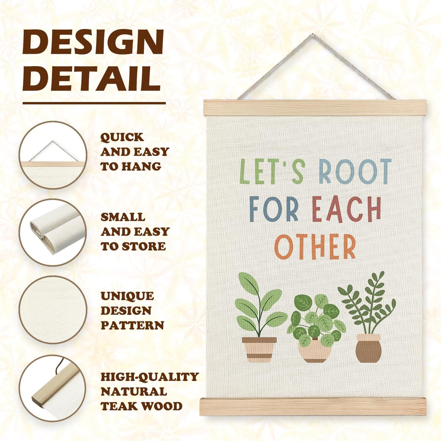 Let'S Root for Each Other Poster Hanger Frame – Motivational Wall Art Prints Dec
