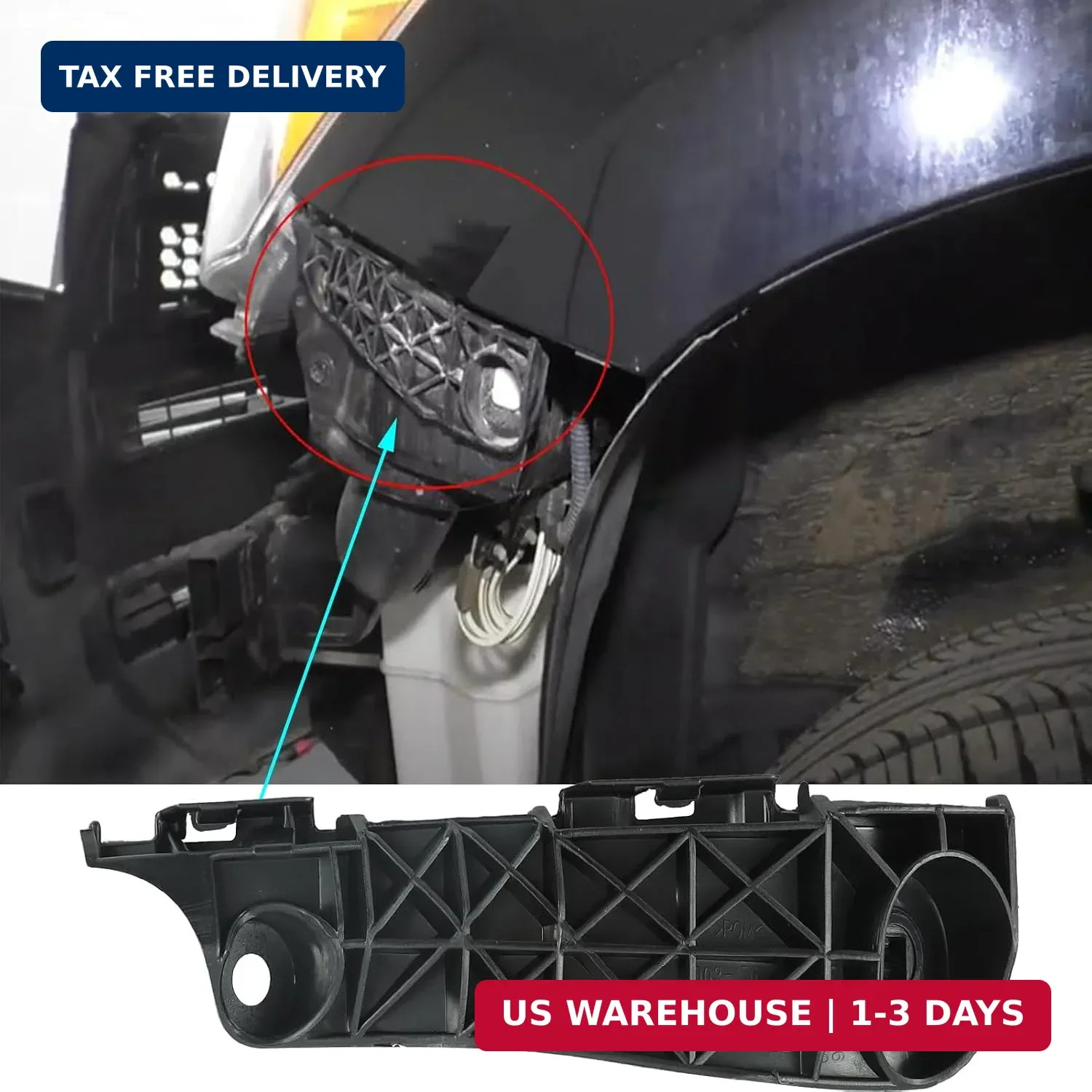 Front Bumper Cover Support Bracket Retainer for Toyota RAV4 2006-2012 525350R010