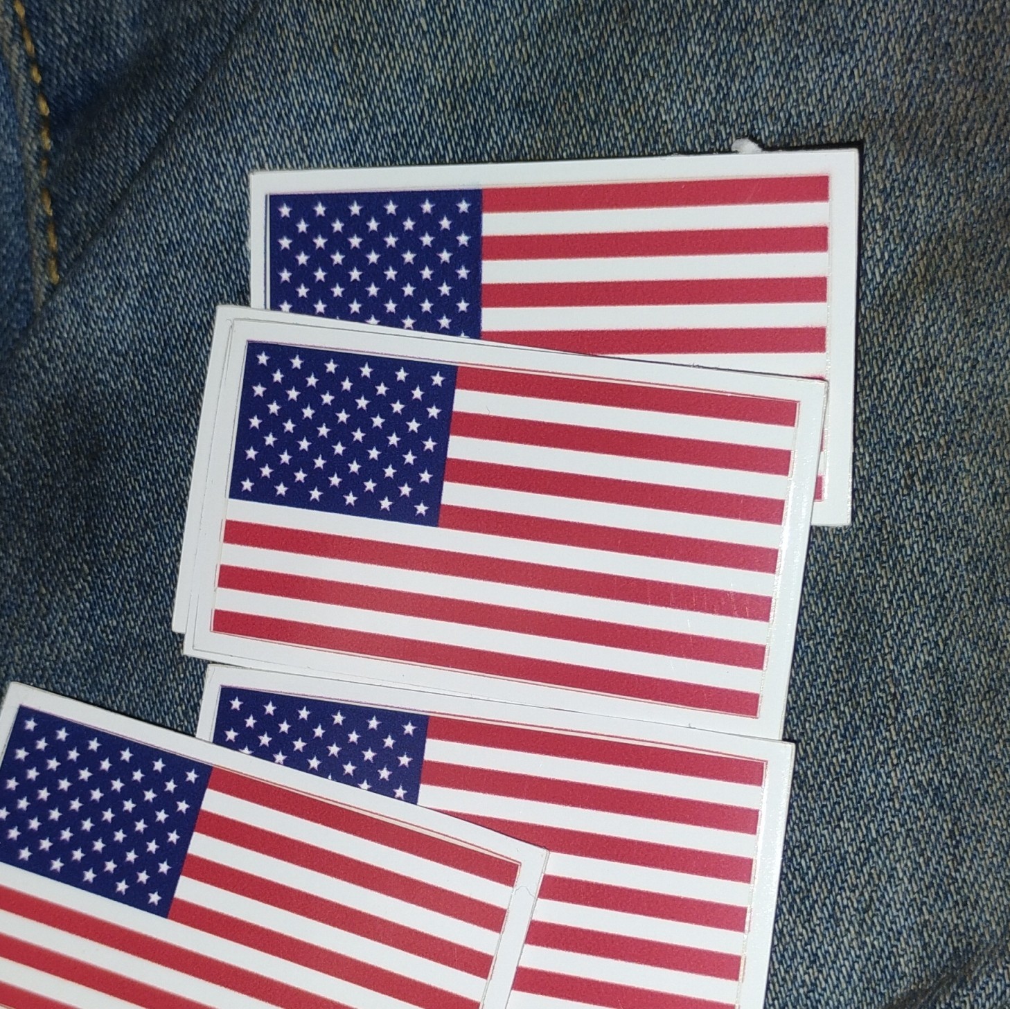 American Flag Vinyl Decal Sticker Rectangle Self-Adhesive Red White Blue