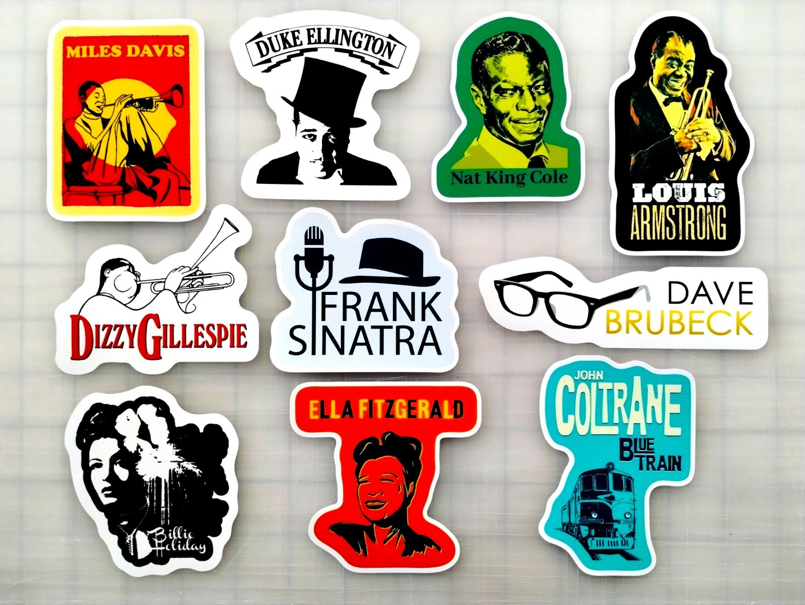 Jazz / Big Band / Lounge Music Vinyl Sticker Lot (10 Pack) vintage classic rock