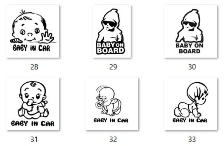 Baby Theme Decals 5"