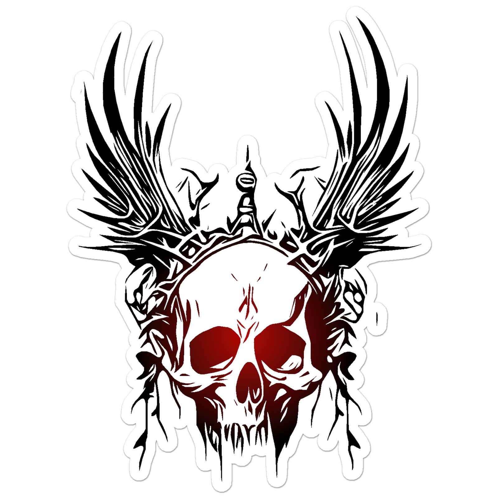 Wendigo Native Skull – Vinyl Decal Sticker – Car Window Laptop – ebn9160