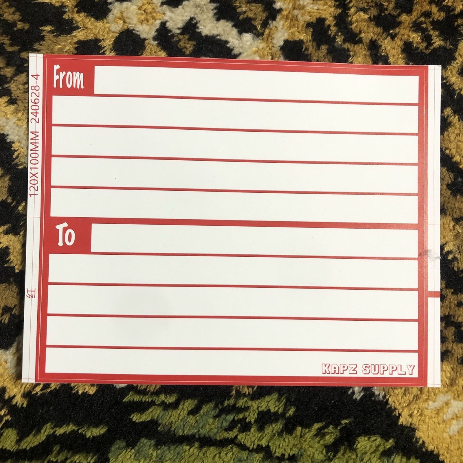 KAPZ SUPPLY EGGSHELL DESTRUCTIBLE VINYL JUMBO STICKER SLAPS 120x100mm GRAFF