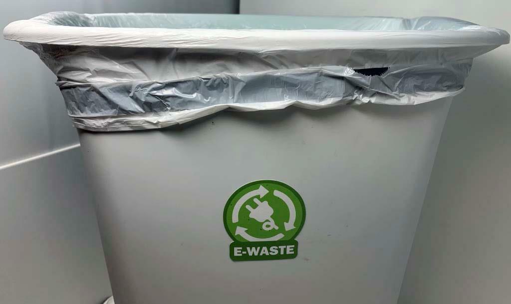 PLASTIC E-WASTE ORGANIC METAL PAPER GLASS 3" Set of Decal Sticker For Containers