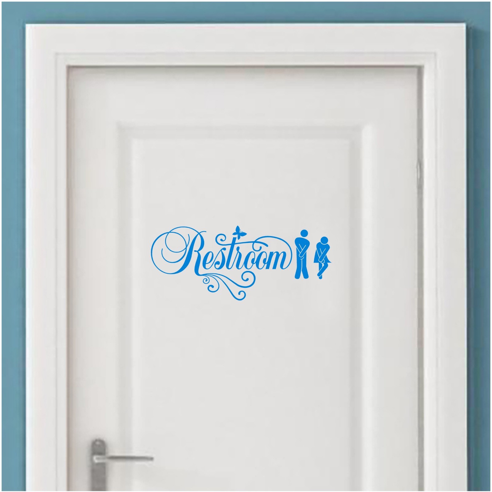 Restroom vinyl Sticker door Bathroom Sign Men Women Restroom Art Decal 067