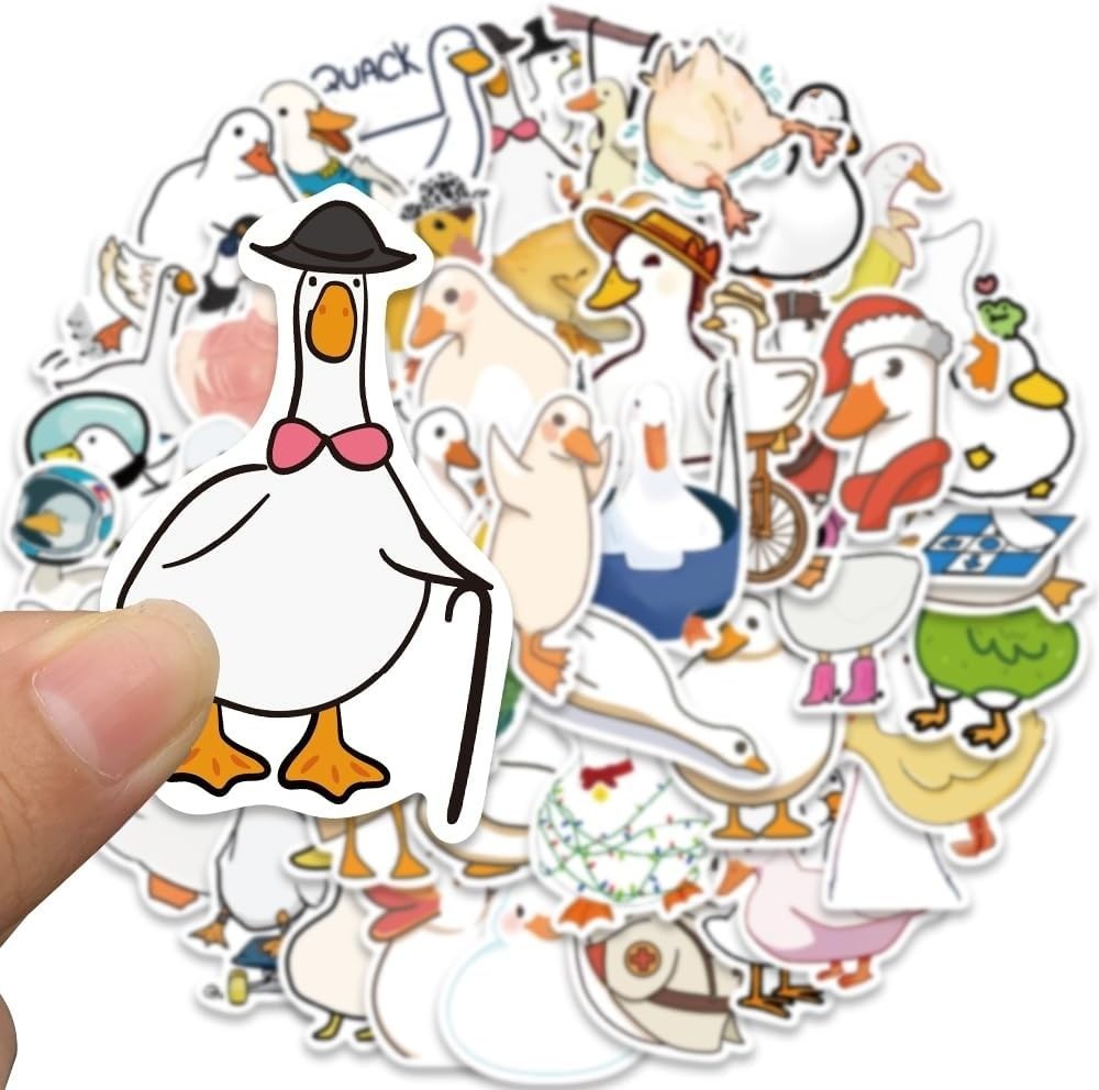 Cute Duck Stickers for Kids Teens Adults, Funny Cartoon Duck Stickers for Scr…