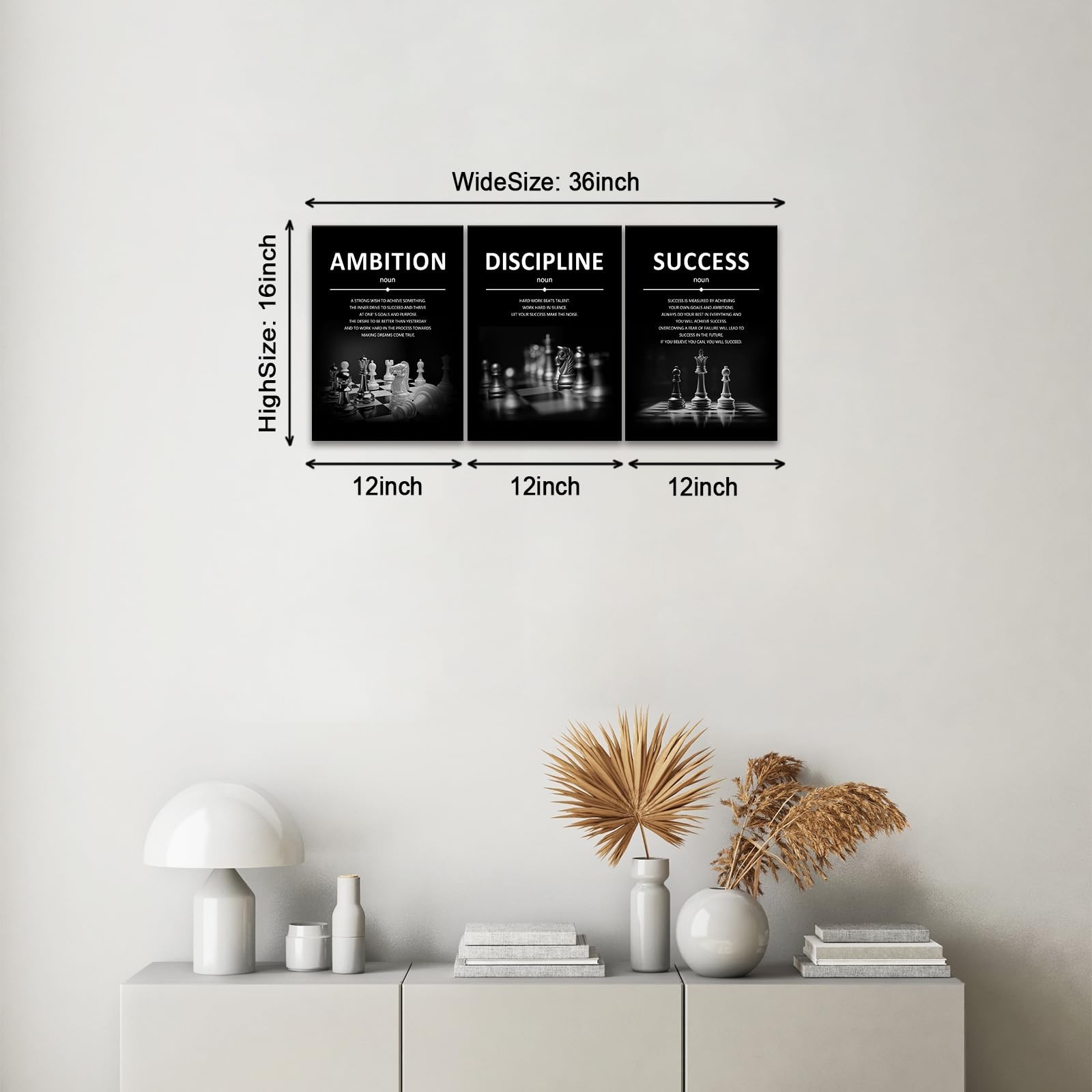 Xbolu Motivational Wall Decor Success Wall Art Inspirational Quotes Pictures …