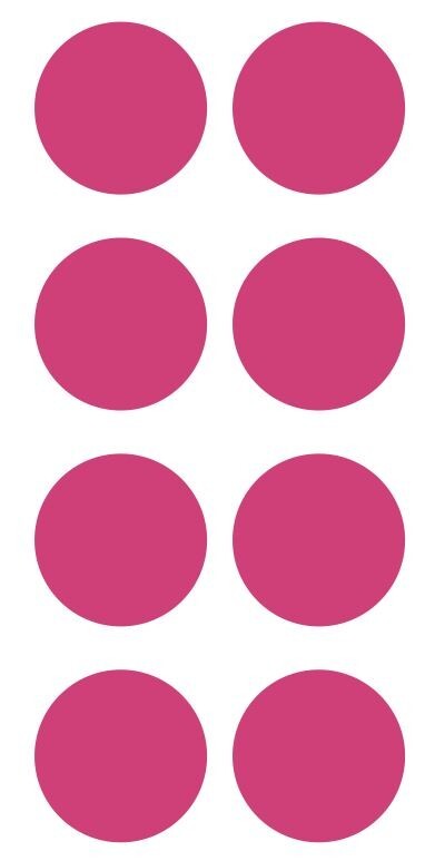 2" Hot Pink Round Label Dots Stickers Color Coding Inventory 2 Inch Dot